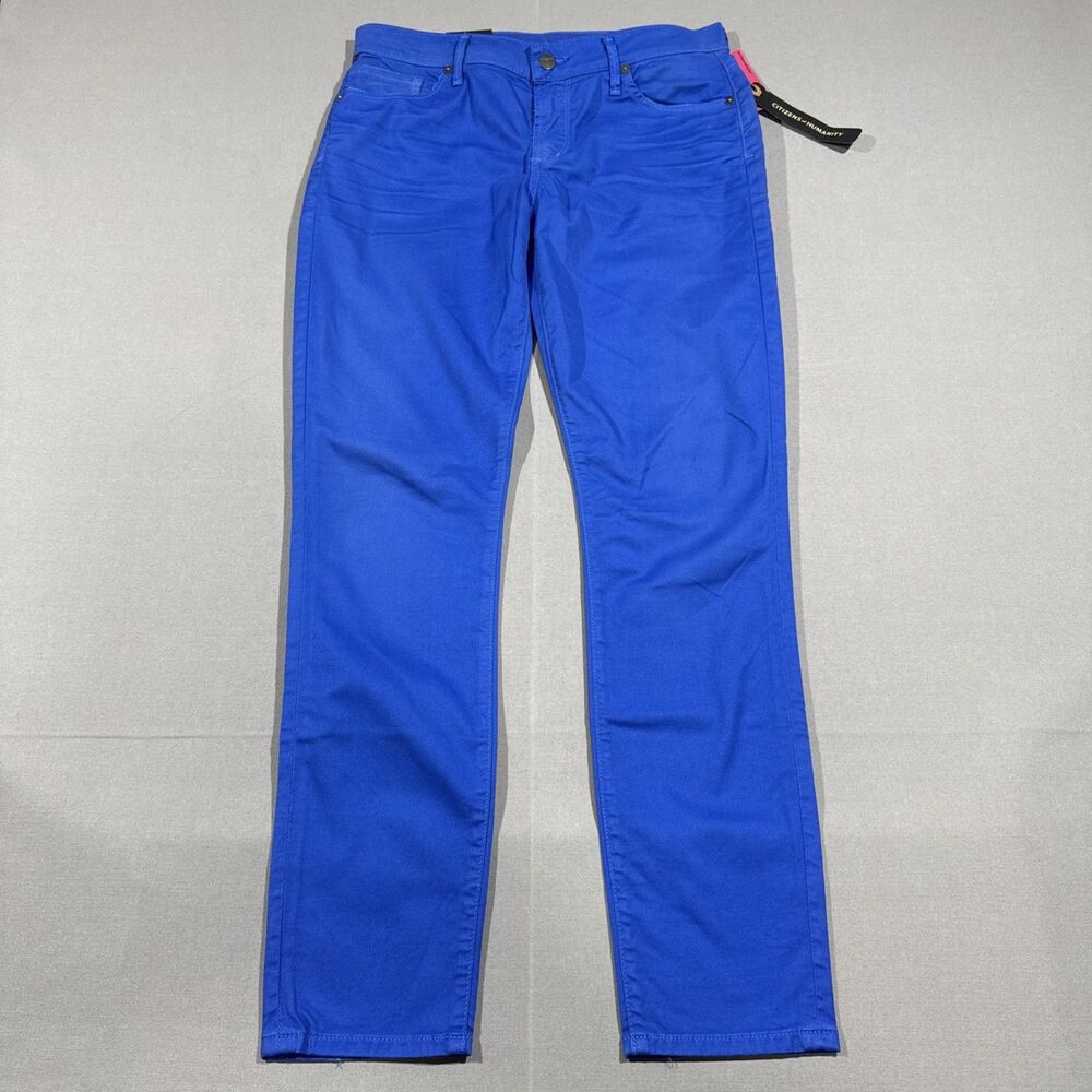 Citizens Of Humanity Thompson Medium Rise Cropped Skinny Jeans Size 29 Blue USA